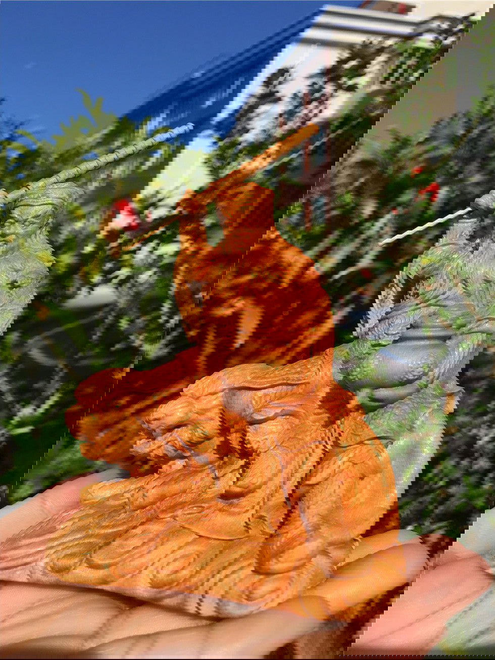 Solid Wood Carving Zhao Gongming Ornaments Handicraft - Grand Goldman