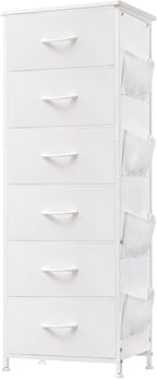 Somdot Tall Dresser for Bedroom with 5 Drawers, Storage Chest of Drawers with Removable Fabric Bins for Closet Bedside Nursery Laundry Living Room Entryway Hallway, Black - Grand Goldman