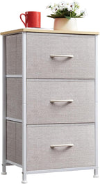 Somdot Tall Dresser for Bedroom with 5 Drawers, Storage Chest of Drawers with Removable Fabric Bins for Closet Bedside Nursery Laundry Living Room Entryway Hallway, Black - Grand Goldman