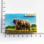 South Africa 3D Animal Tourist Souvenirs Fridge Magnet Refrigerator Sticker Africa's Big Five Resin Painted Crafts Gift Idea - Grand Goldman