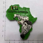 South Africa 3D Animal Tourist Souvenirs Fridge Magnet Refrigerator Sticker Africa's Big Five Resin Painted Crafts Gift Idea - Grand Goldman