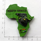 South Africa 3D Animal Tourist Souvenirs Fridge Magnet Refrigerator Sticker Africa's Big Five Resin Painted Crafts Gift Idea - Grand Goldman