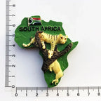 South Africa Big 5 Magnetic Fridge Sticker South Africa's Geographical Travel Souvenir Elephant Lion Tiger Flamingo Animal decor - Grand Goldman