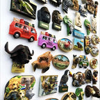 South Africa Big 5 Magnetic Fridge Sticker South Africa's Geographical Travel Souvenir Elephant Lion Tiger Flamingo Animal decor - Grand Goldman