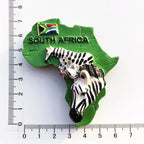 South Africa Big 5 Magnetic Fridge Sticker South Africa's Geographical Travel Souvenir Elephant Lion Tiger Flamingo Animal decor - Grand Goldman