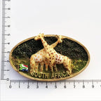 South Africa Big 5 Magnetic Fridge Sticker South Africa's Geographical Travel Souvenir Elephant Lion Tiger Flamingo Animal decor - Grand Goldman