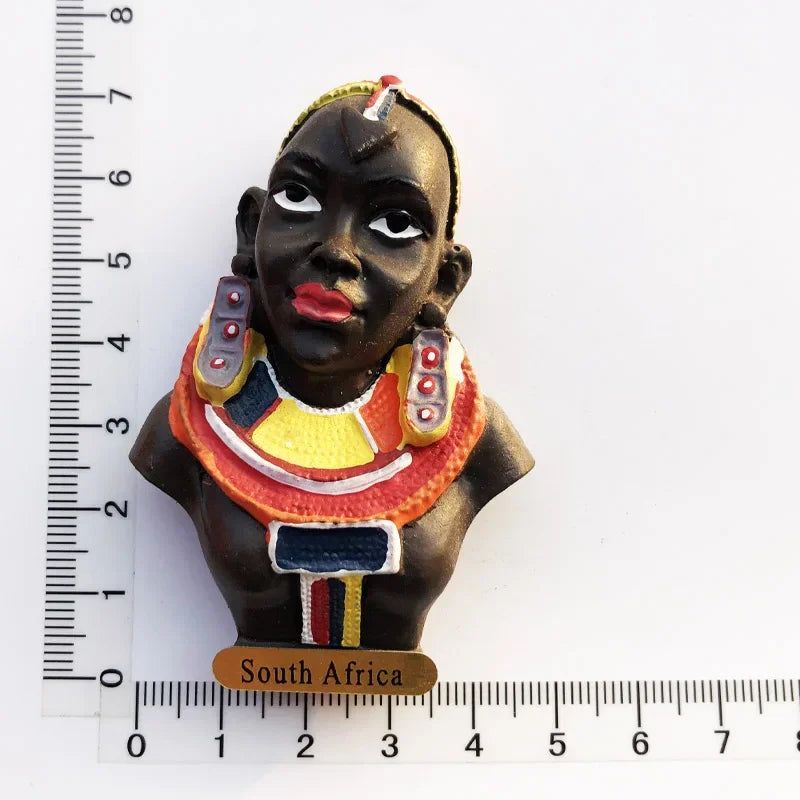 South Africa Big 5 Magnetic Fridge Sticker South Africa's Geographical Travel Souvenir Elephant Lion Tiger Flamingo Animal decor - Grand Goldman