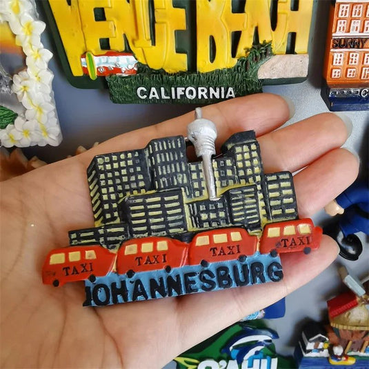 South Africa Johannesburg Fridge Magnets Tourist Souvenirs Magnetic Refrigerator Stickers for Home Kitchen Decoration Gift Idea - Grand Goldman