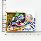Spain Fridge Magnet European Spanish Painter Picasso 3d Cultural Tourist Souvenirs Magnetic Refrigerator Stickers Creative Gifts - Grand Goldman