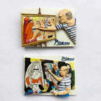 Spain Fridge Magnet European Spanish Painter Picasso 3d Cultural Tourist Souvenirs Magnetic Refrigerator Stickers Creative Gifts - Grand Goldman