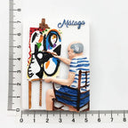 Spain Fridge Magnet European Spanish Painter Picasso 3d Cultural Tourist Souvenirs Magnetic Refrigerator Stickers Creative Gifts - Grand Goldman