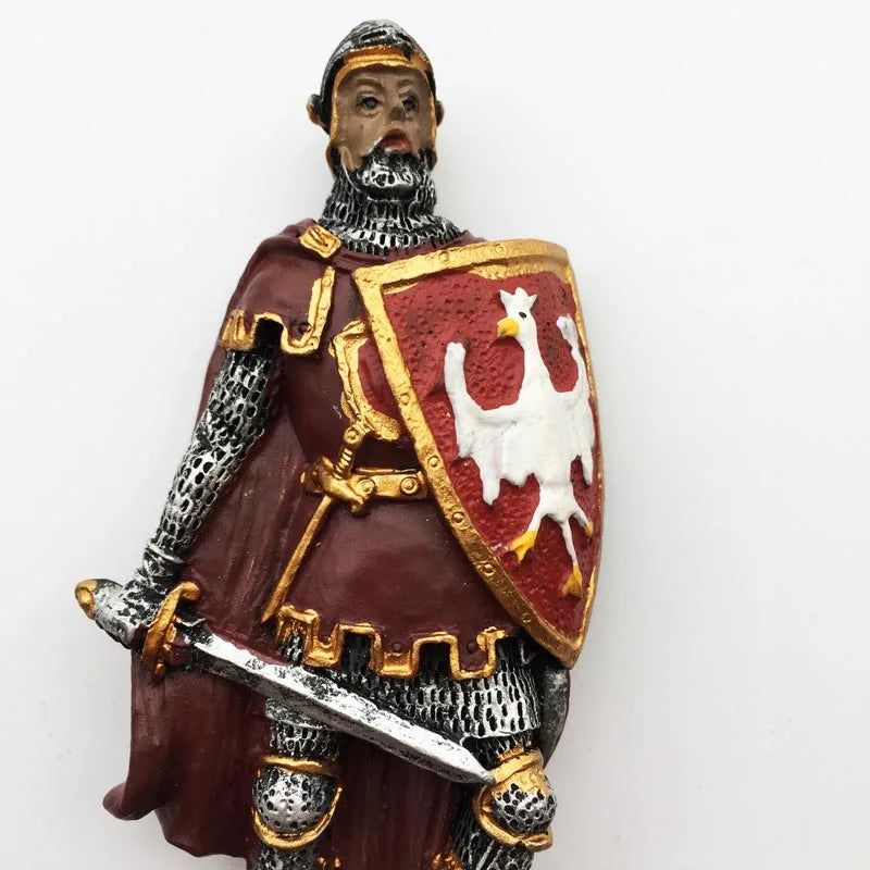 Spain Fridge Magnet Spanish Creative Tourist Souvenir Shield 3d Warrior Magnetic Stick Refrigerator Decoration Collection Gift - Grand Goldman