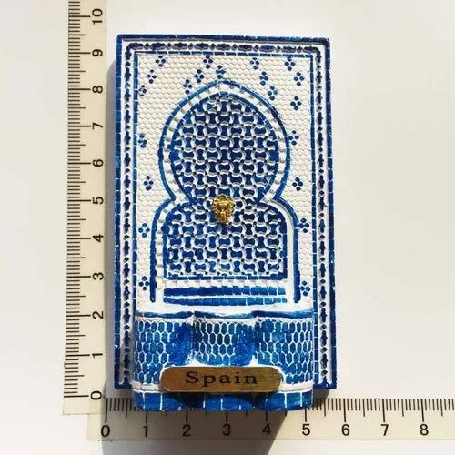 Spain Granada Fridge Magnet Oman Islamic Style Mirror Frame Magnetic Refrigerator Stickers for Home Decor Collection Gifts Ideas - Grand Goldman