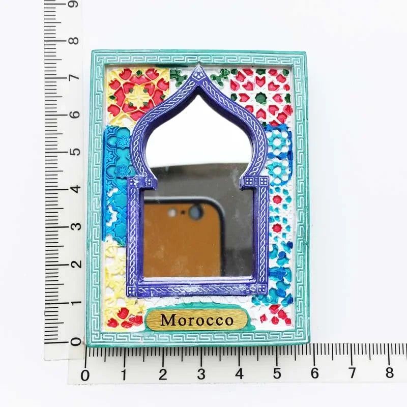 Spain Granada Fridge Magnet Oman Islamic Style Mirror Frame Magnetic Refrigerator Stickers for Home Decor Collection Gifts Ideas - Grand Goldman