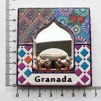Spain Granada Fridge Magnet Oman Islamic Style Mirror Frame Magnetic Refrigerator Stickers for Home Decor Collection Gifts Ideas - Grand Goldman