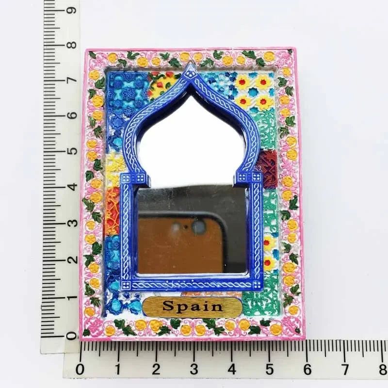 Spain Granada Fridge Magnet Oman Islamic Style Mirror Frame Magnetic Refrigerator Stickers for Home Decor Collection Gifts Ideas - Grand Goldman