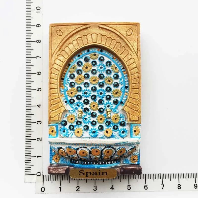 Spain Granada Fridge Magnet Oman Islamic Style Mirror Frame Magnetic Refrigerator Stickers for Home Decor Collection Gifts Ideas - Grand Goldman