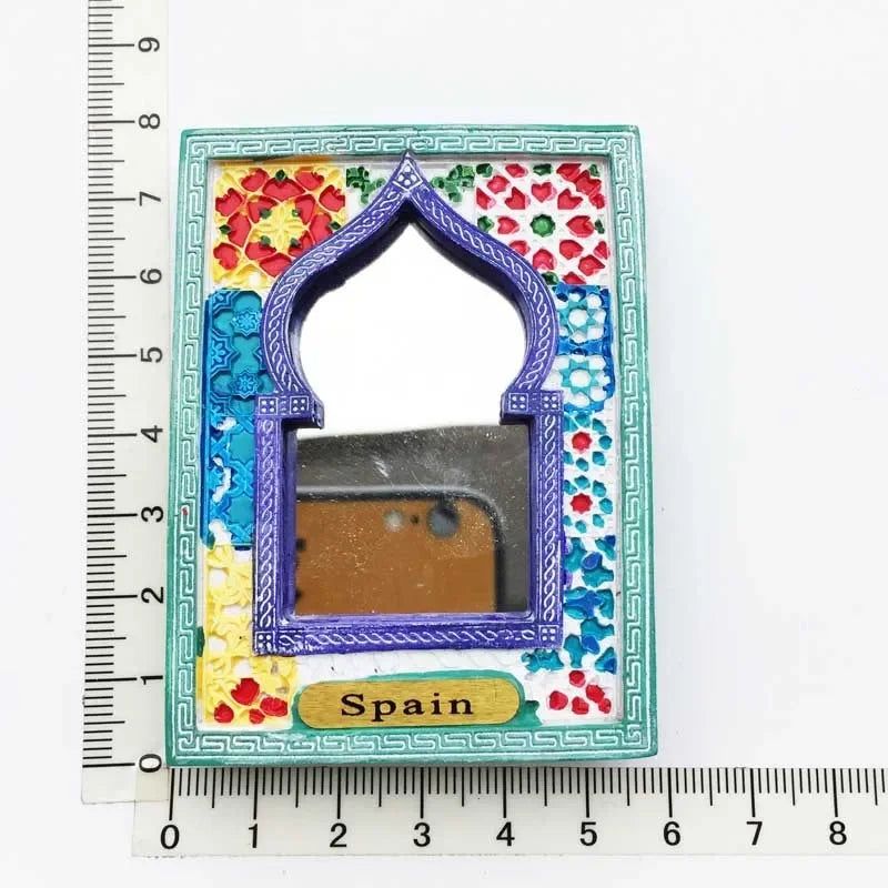 Spain Granada Fridge Magnet Oman Islamic Style Mirror Frame Magnetic Refrigerator Stickers for Home Decor Collection Gifts Ideas - Grand Goldman