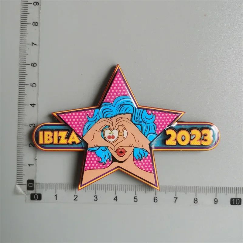 Spain IBIZA Tenefife Barcelona Woodon Refrigerator Magnets Travel Souvenir Home Decoration Gift for Friends - Grand Goldman