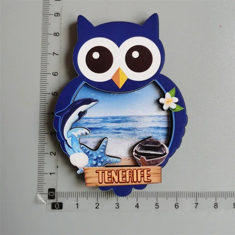 Spain IBIZA Tenefife Barcelona Woodon Refrigerator Magnets Travel Souvenir Home Decoration Gift for Friends - Grand Goldman