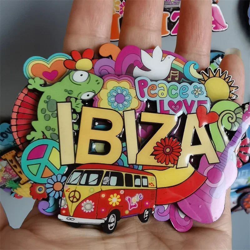 Spain IBIZA Tenefife Barcelona Woodon Refrigerator Magnets Travel Souvenir Home Decoration Gift for Friends - Grand Goldman