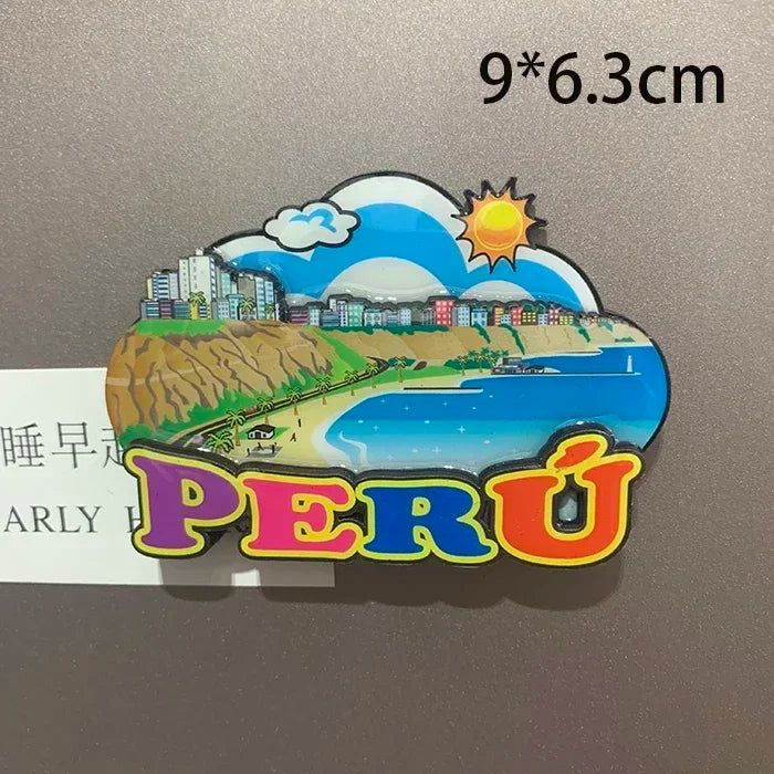 Spain Ibiza Dubai Chicago Germany Norway England Santorini Greece Lisboa Egypt Arch of Triumph Fridge magnets tourist souvenir - Grand Goldman
