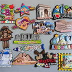 Spain Ibiza Dubai Chicago Germany Norway England Santorini Greece Lisboa Egypt Arch of Triumph Fridge magnets tourist souvenir - Grand Goldman