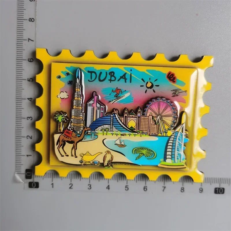 Spain Ibiza Dubai Chicago Germany Norway England Santorini Greece Lisboa Egypt Arch of Triumph Fridge magnets tourist souvenir - Grand Goldman