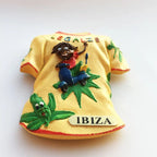Spain Ibiza Fridge Magnets Tourist Souvenir 3D Tobacco T-Shirt Chopin's Residence Refrigerator Sticker Home Decoration - Grand Goldman