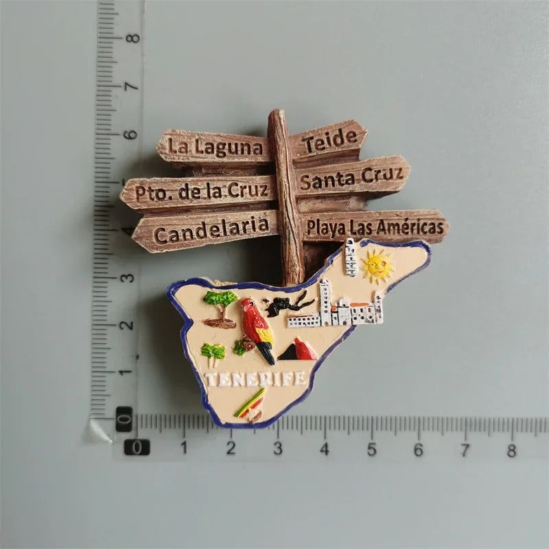 Spain Teneriffe Lizard Fridge Magnet Barcelona Lanzarote Ibiza Chameleon Animal Frog Refrigerator Magnetic Stickers Travel Gift - Grand Goldman