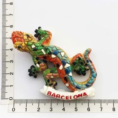 Spain Teneriffe Lizard Fridge Magnet Barcelona Lanzarote Ibiza Chameleon Animal Frog Refrigerator Magnetic Stickers Travel Gift - Grand Goldman