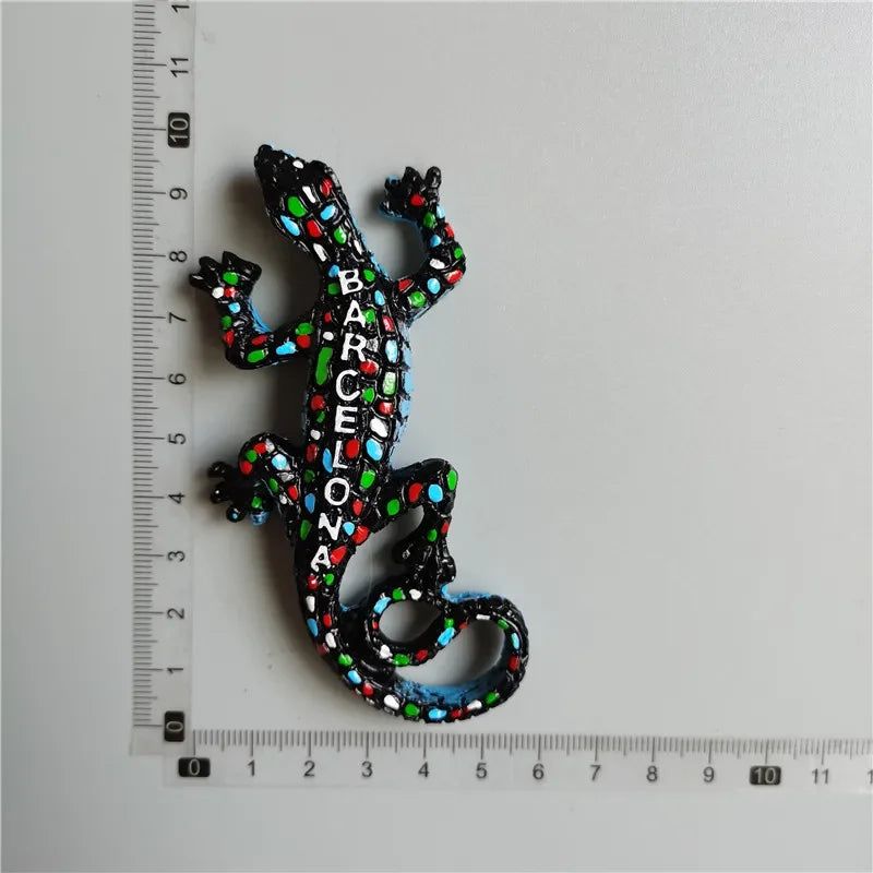Spain Teneriffe Lizard Fridge Magnet Barcelona Lanzarote Ibiza Chameleon Animal Frog Refrigerator Magnetic Stickers Travel Gift - Grand Goldman