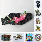 Spain Teneriffe Lizard Fridge Magnet Barcelona Lanzarote Ibiza Chameleon Animal Frog Refrigerator Magnetic Stickers Travel Gift - Grand Goldman