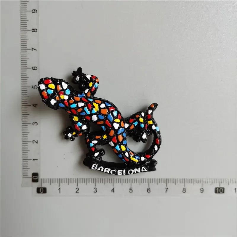 Spain Teneriffe Lizard Fridge Magnet Barcelona Lanzarote Ibiza Chameleon Animal Frog Refrigerator Magnetic Stickers Travel Gift - Grand Goldman