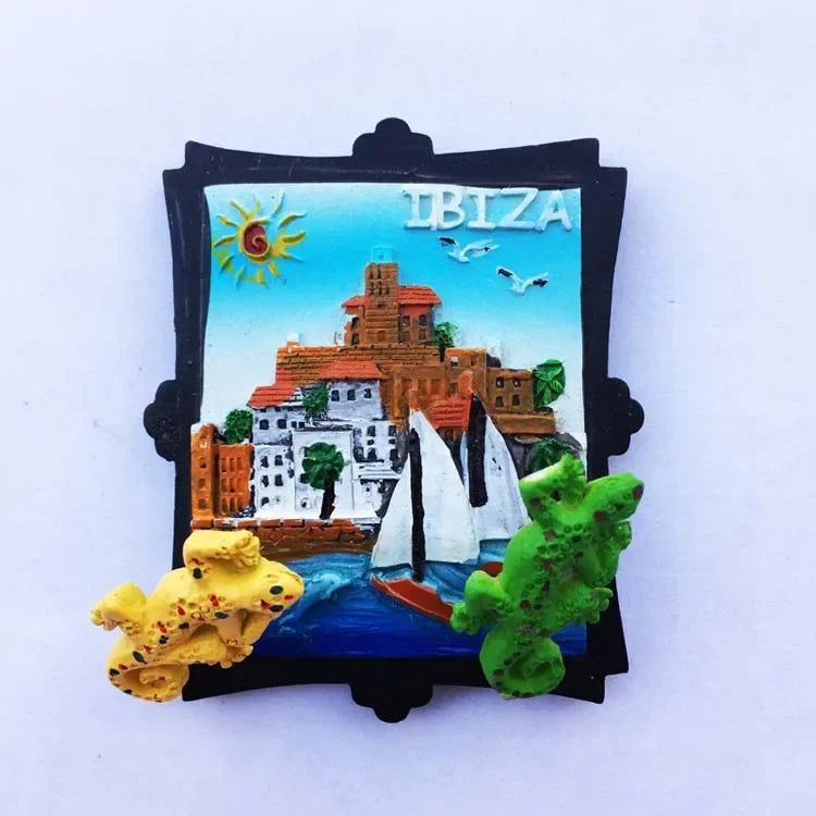 Spain Teneriffe Lizard Fridge Magnet Barcelona Lanzarote Ibiza Chameleon Animal Frog Refrigerator Magnetic Stickers Travel Gift - Grand Goldman