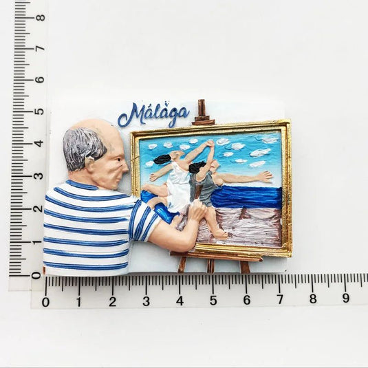 Spain Fridge Magnet European Spanish Painter Picasso 3d Cultural Tourist Souvenirs Magnetic Refrigerator Stickers Creative Gifts - Grand Goldman