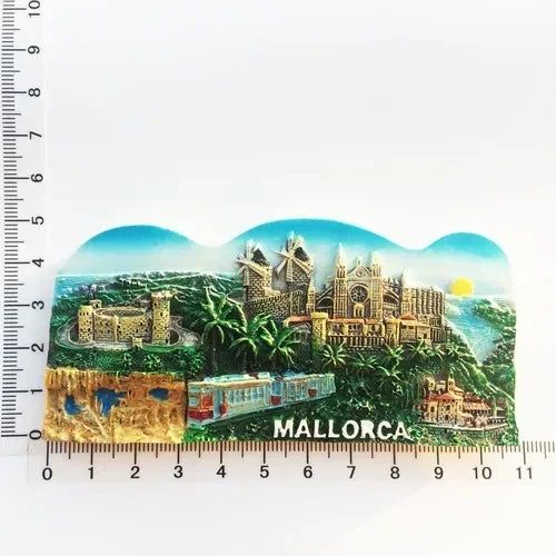 Spain Mallorca Fridge Magnets Majorca Palma Castle Cuenca Ronda Tourism Memorial Decor Crafts Magnetic Refrigerator Sticker Gift - Grand Goldman