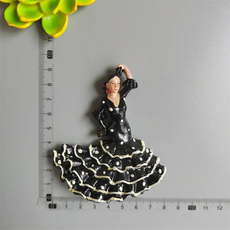 Spanish Fridge Magnets Flamenco Dancer MallorcaTourism Souvenir Decorative Arts Refrigerator Magnetic Stickers Home Decoration - Grand Goldman
