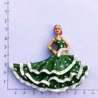 Spanish Fridge Magnets Flamenco Dancer MallorcaTourism Souvenir Decorative Arts Refrigerator Magnetic Stickers Home Decoration - Grand Goldman