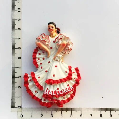Spanish Fridge Magnets Flamenco Dancer MallorcaTourism Souvenir Decorative Arts Refrigerator Magnetic Stickers Home Decoration - Grand Goldman