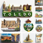 Spanish Fridge Magnets Toledo La Catedra Cathedral Malaga Montserrat Magnetic Refrigerator Stickers Tourist Souvenirs Idea Gifts - Grand Goldman