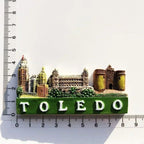 Spanish Fridge Magnets Toledo La Catedra Cathedral Malaga Montserrat Magnetic Refrigerator Stickers Tourist Souvenirs Idea Gifts - Grand Goldman