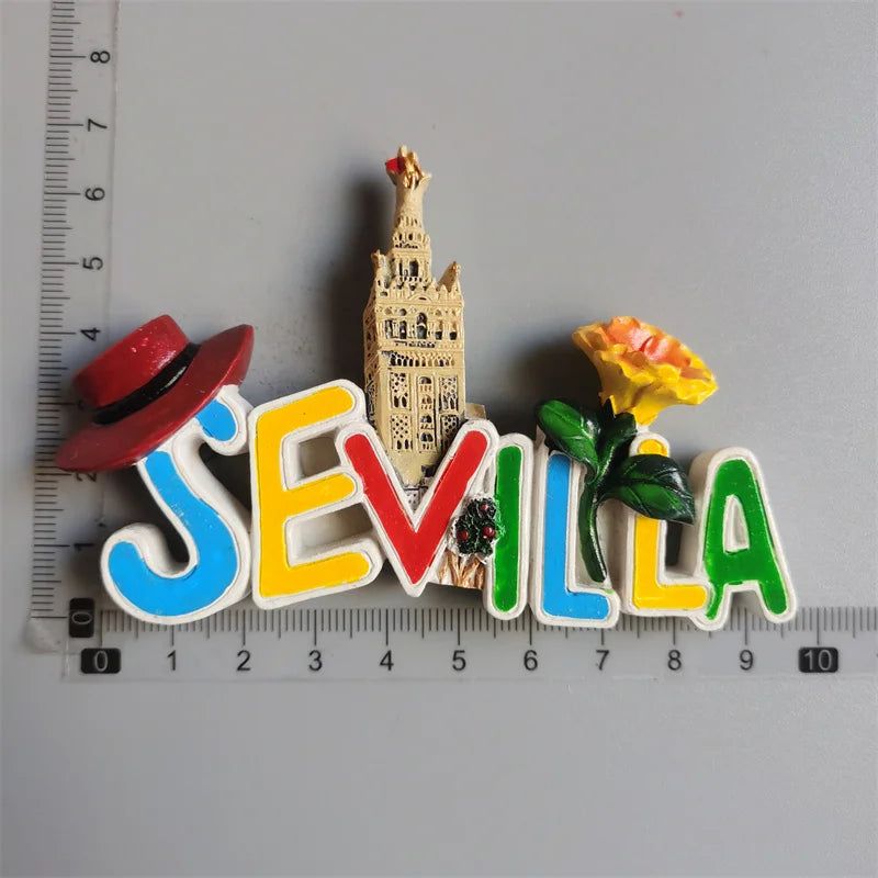 Spanish Fridge Magnets Toledo La Catedra Cathedral Malaga Montserrat Magnetic Refrigerator Stickers Tourist Souvenirs Idea Gifts - Grand Goldman