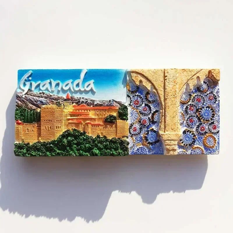 Spanish Fridge Magnets Toledo La Catedra Cathedral Malaga Montserrat Magnetic Refrigerator Stickers Tourist Souvenirs Idea Gifts - Grand Goldman