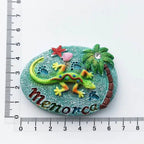 Spanish Island of Menorca Tourism Memorial Ibiza Lizard Beach Crafts Fridge Sticker Ibiza Painted Magnets for Refrigerators - Grand Goldman