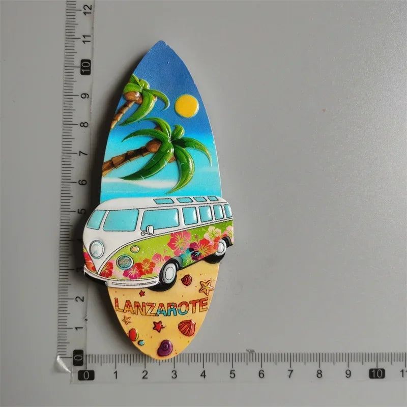 Spanish Refrigerator Magnets Lanzarote Travel Souvenir Fridge Sticker Spain Tourist Collection Home Decoration Hand Gift - Grand Goldman