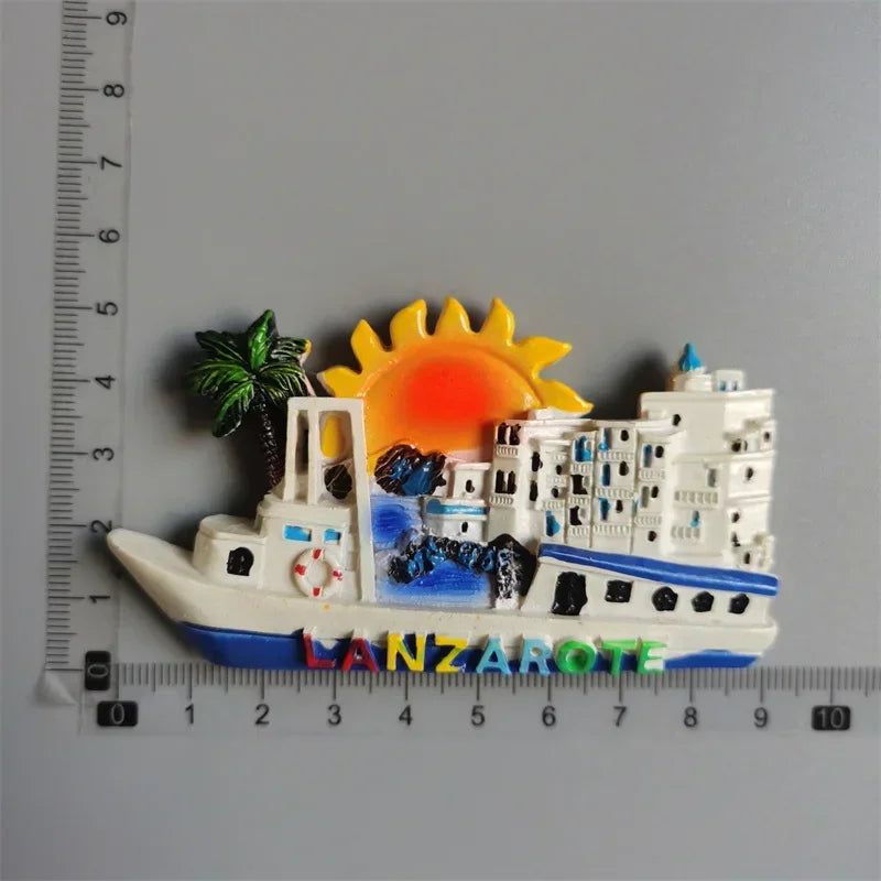 Spanish Refrigerator Magnets Lanzarote Travel Souvenir Fridge Sticker Spain Tourist Collection Home Decoration Hand Gift - Grand Goldman