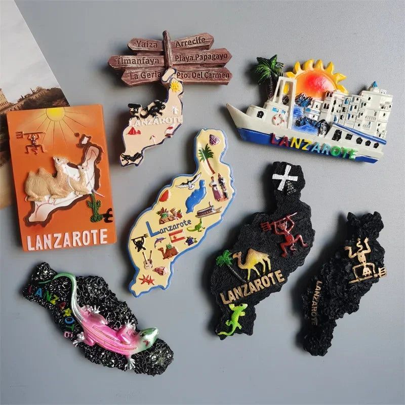 Spanish Refrigerator Magnets Lanzarote Travel Souvenir Fridge Sticker Spain Tourist Collection Home Decoration Hand Gift - Grand Goldman