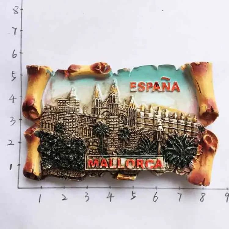 Spanish Tourist fridge magnets Souvenirs Valencia Cathedral 3d Resin Magnetic Magnet Refrigerator Stickers Collection Gifts - Grand Goldman