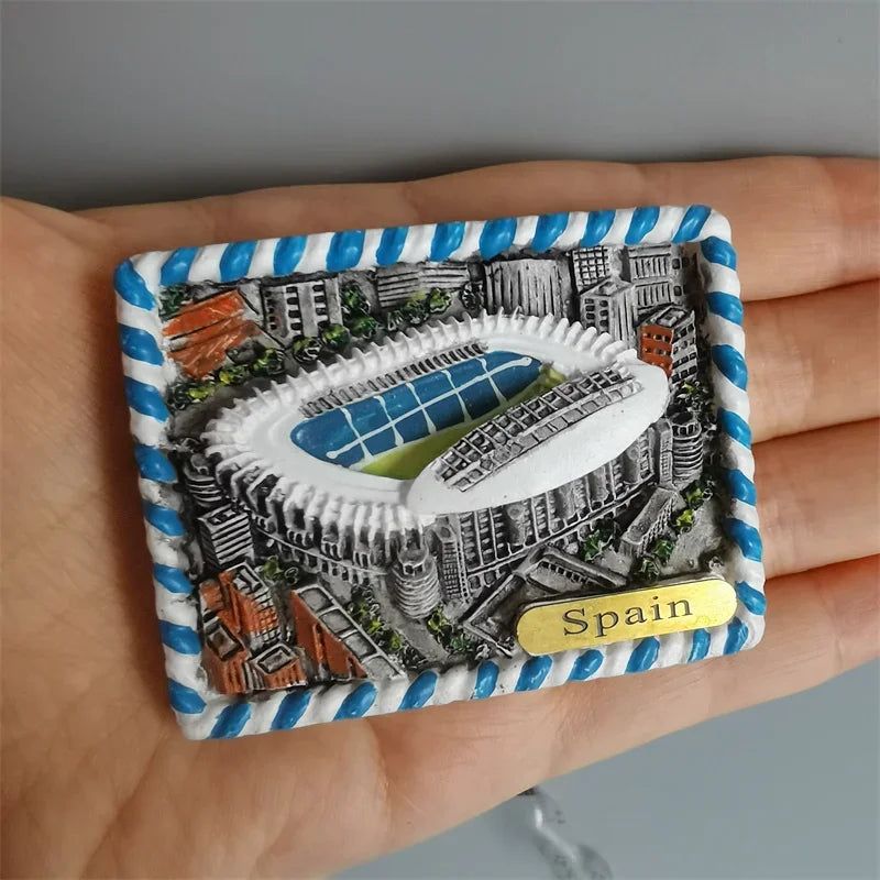 Spanish Tourist fridge magnets Souvenirs Valencia Cathedral 3d Resin Magnetic Magnet Refrigerator Stickers Collection Gifts - Grand Goldman